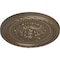 Ekena Millwork Palmetto Ceiling Medallion, Hand-Painted Warm Silver, 11 1/2"OD x 1"P CM11PAWSS - alternate 2
